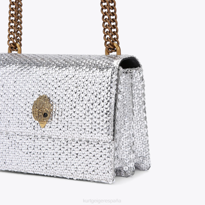Kurt Geiger mujer bandolera londres shoreditch 2LPR122 | bolsas plata